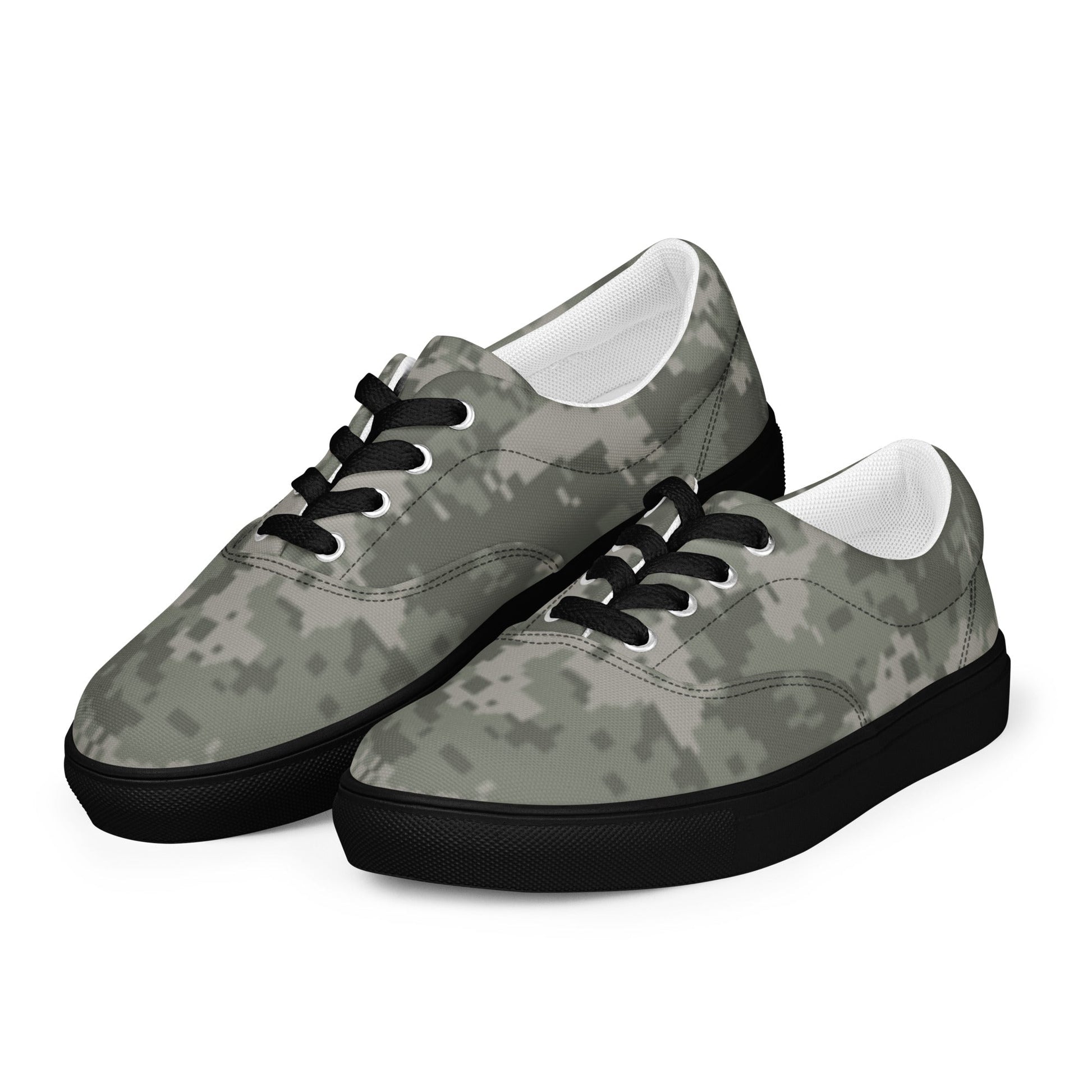 American Digital Army Combat Uniform (ACU) CAMO Mens Lace-Up Canvas Shoes - Lace-up
