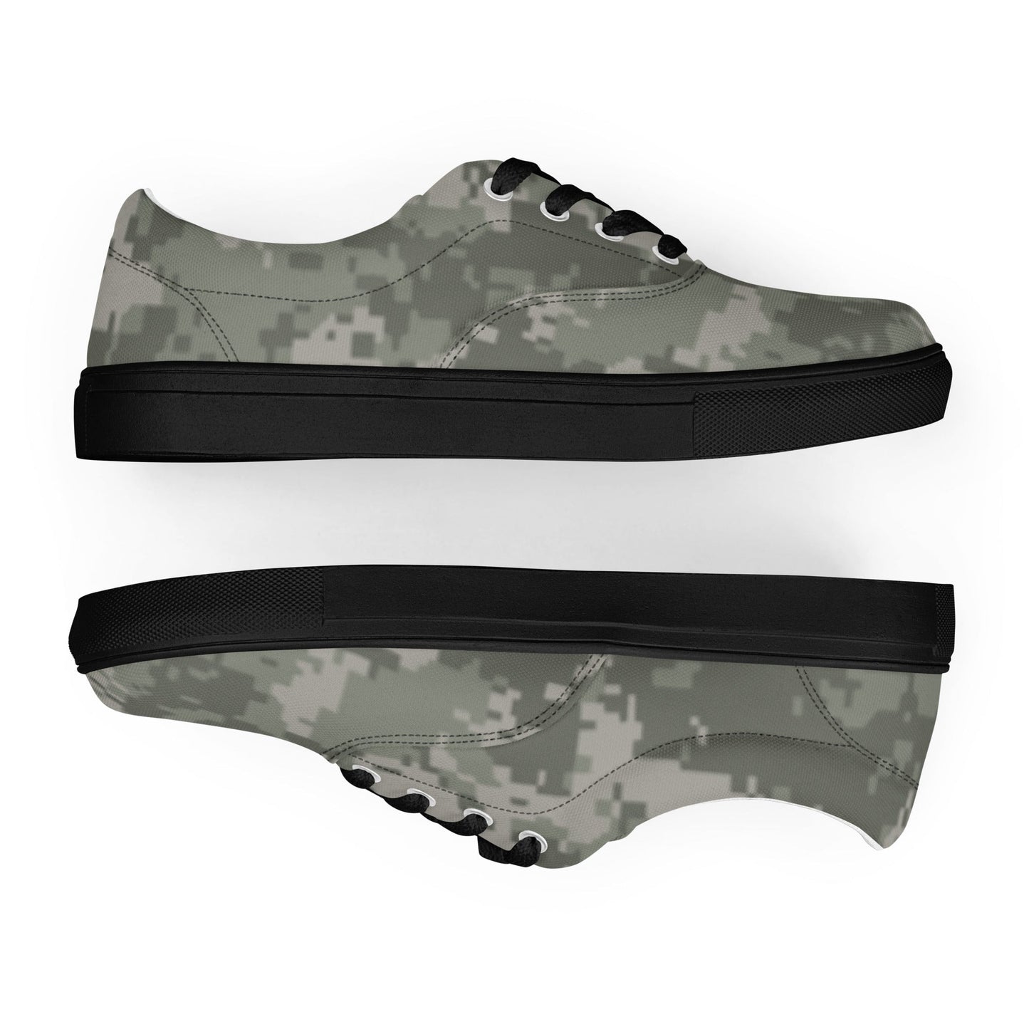 American Digital Army Combat Uniform (ACU) CAMO Mens Lace-Up Canvas Shoes - Lace-up