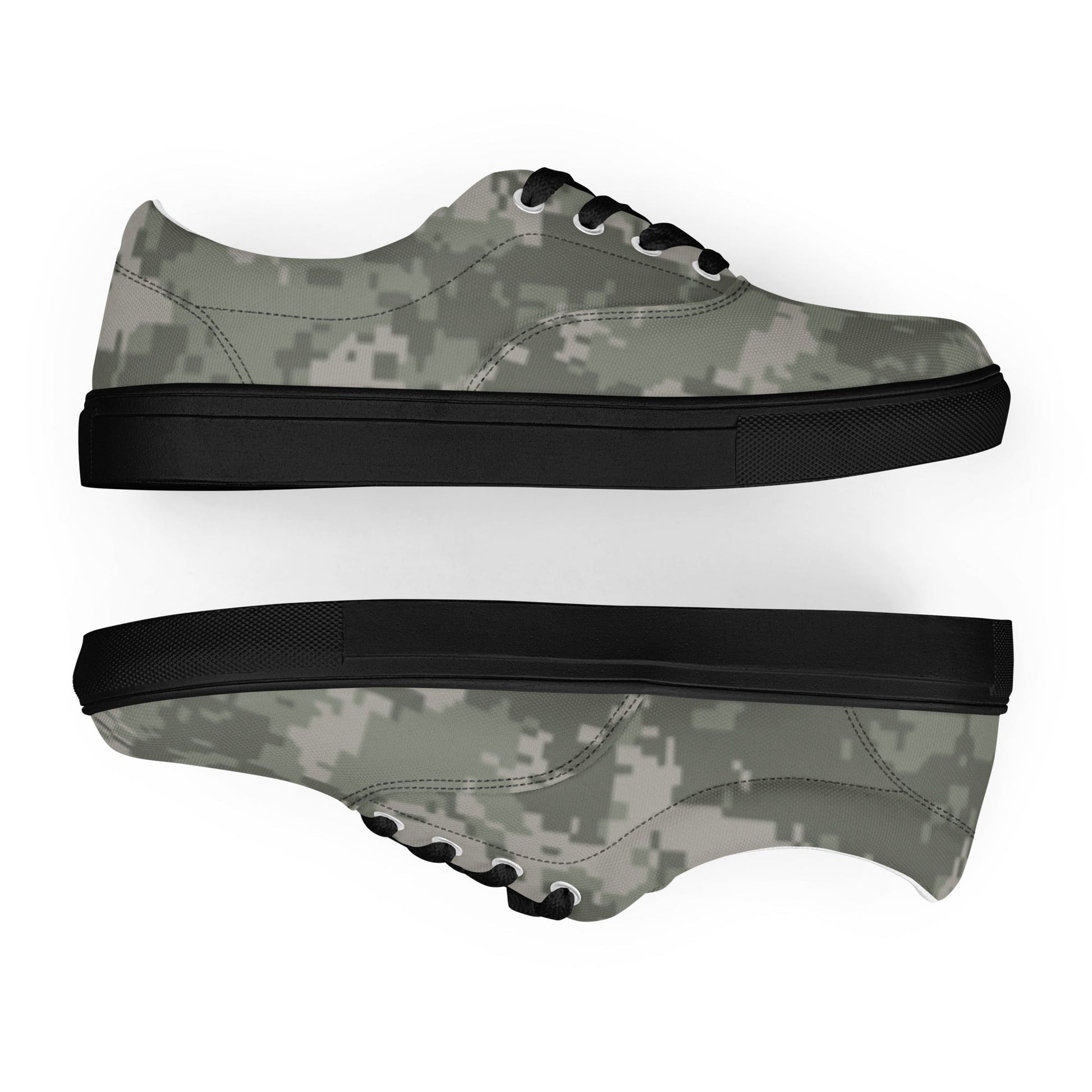 American Digital Army Combat Uniform (ACU) CAMO Mens Lace-Up Canvas Shoes - Lace-up