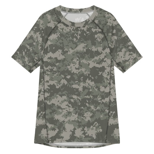 American Digital Army Combat Uniform (ACU) CAMO Mens Short-Sleeve Rash Guard - 2XS - Short-sleeve Guards