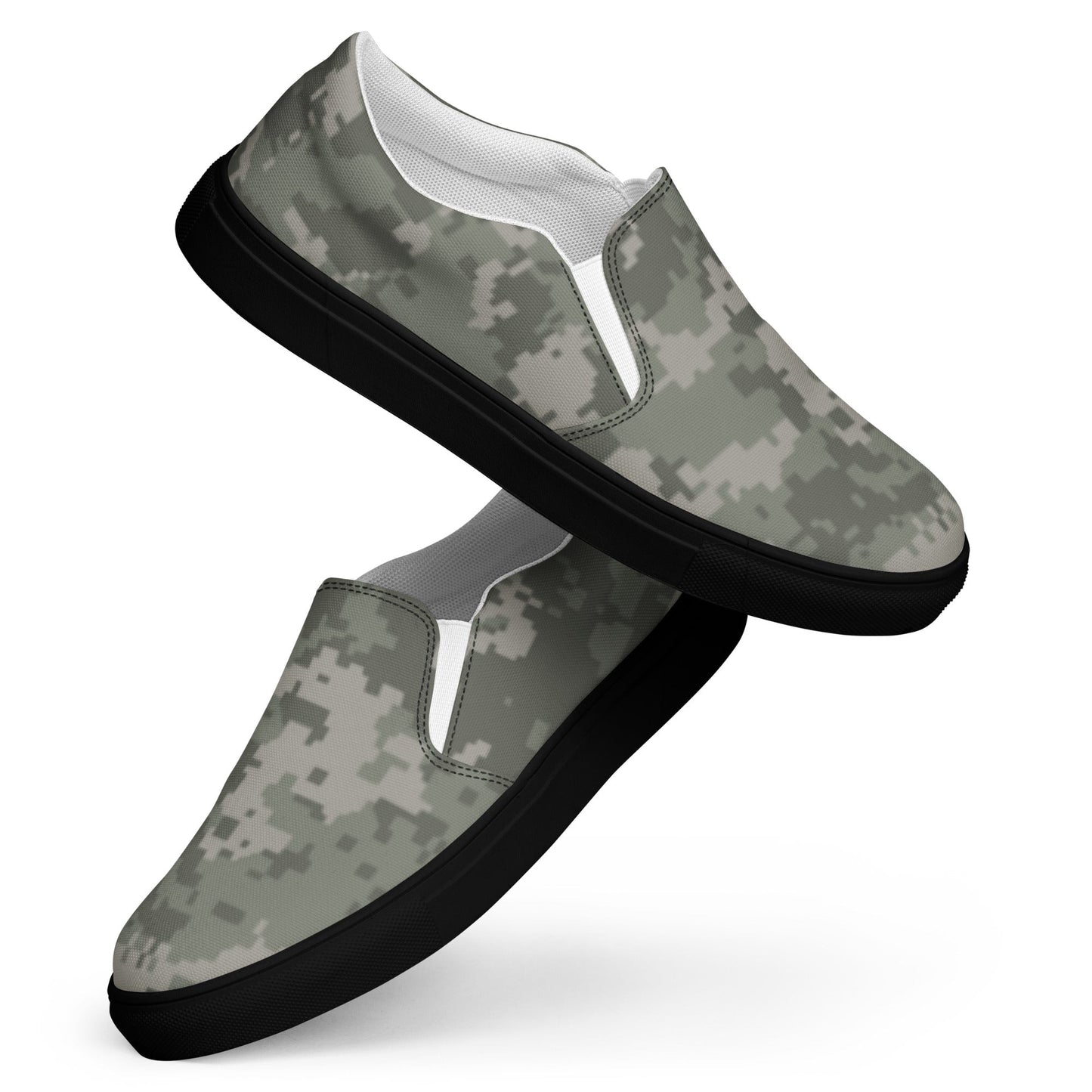 American Digital Army Combat Uniform (ACU) CAMO Mens Slip-On Canvas Shoes
