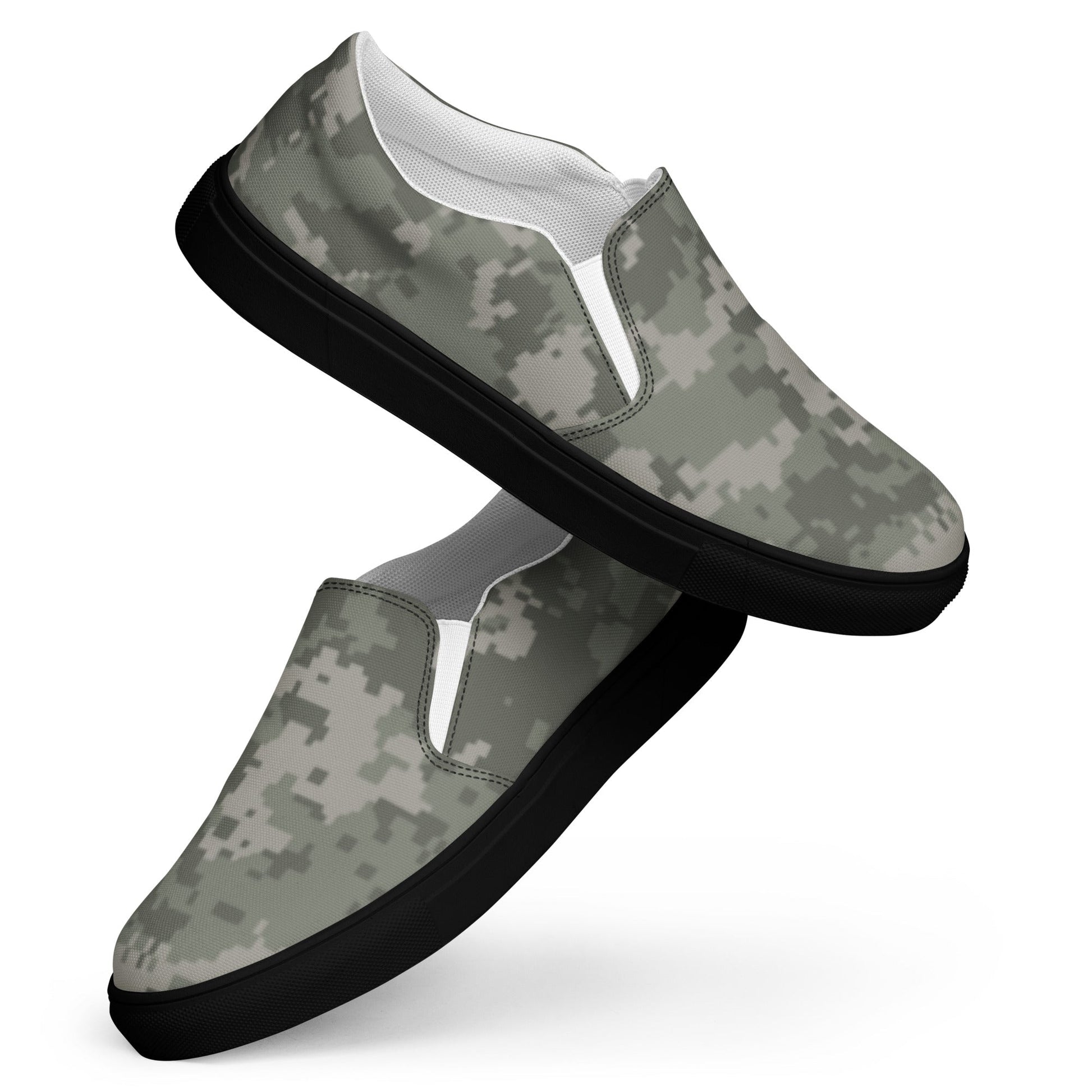 American Digital Army Combat Uniform (ACU) CAMO Mens Slip-On Canvas Shoes