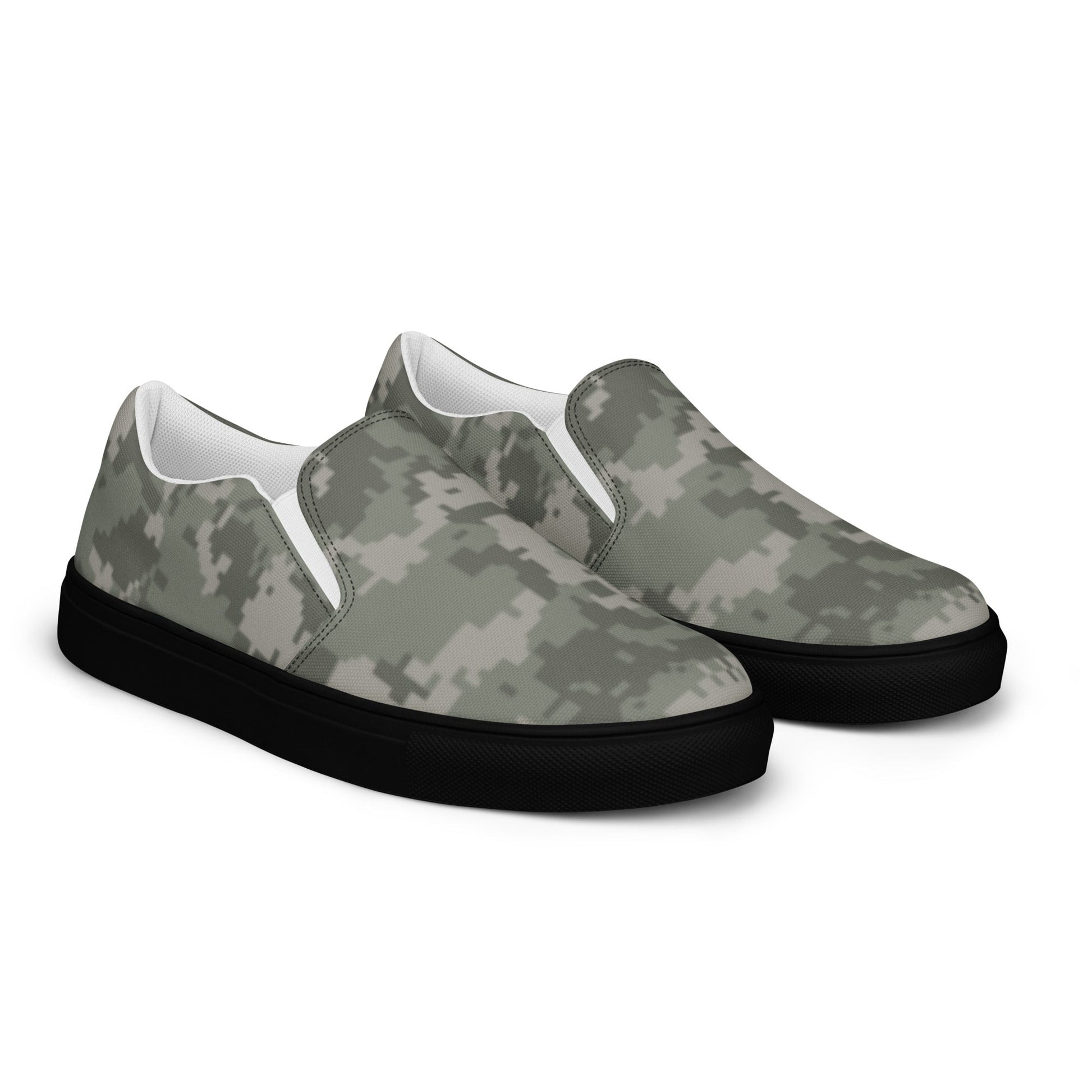 American Digital Army Combat Uniform (ACU) CAMO Mens Slip-On Canvas Shoes