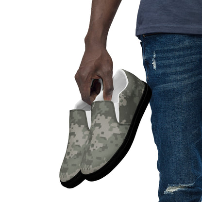 American Digital Army Combat Uniform (ACU) CAMO Mens Slip-On Canvas Shoes
