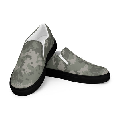 American Digital Army Combat Uniform (ACU) CAMO Mens Slip-On Canvas Shoes - 5
