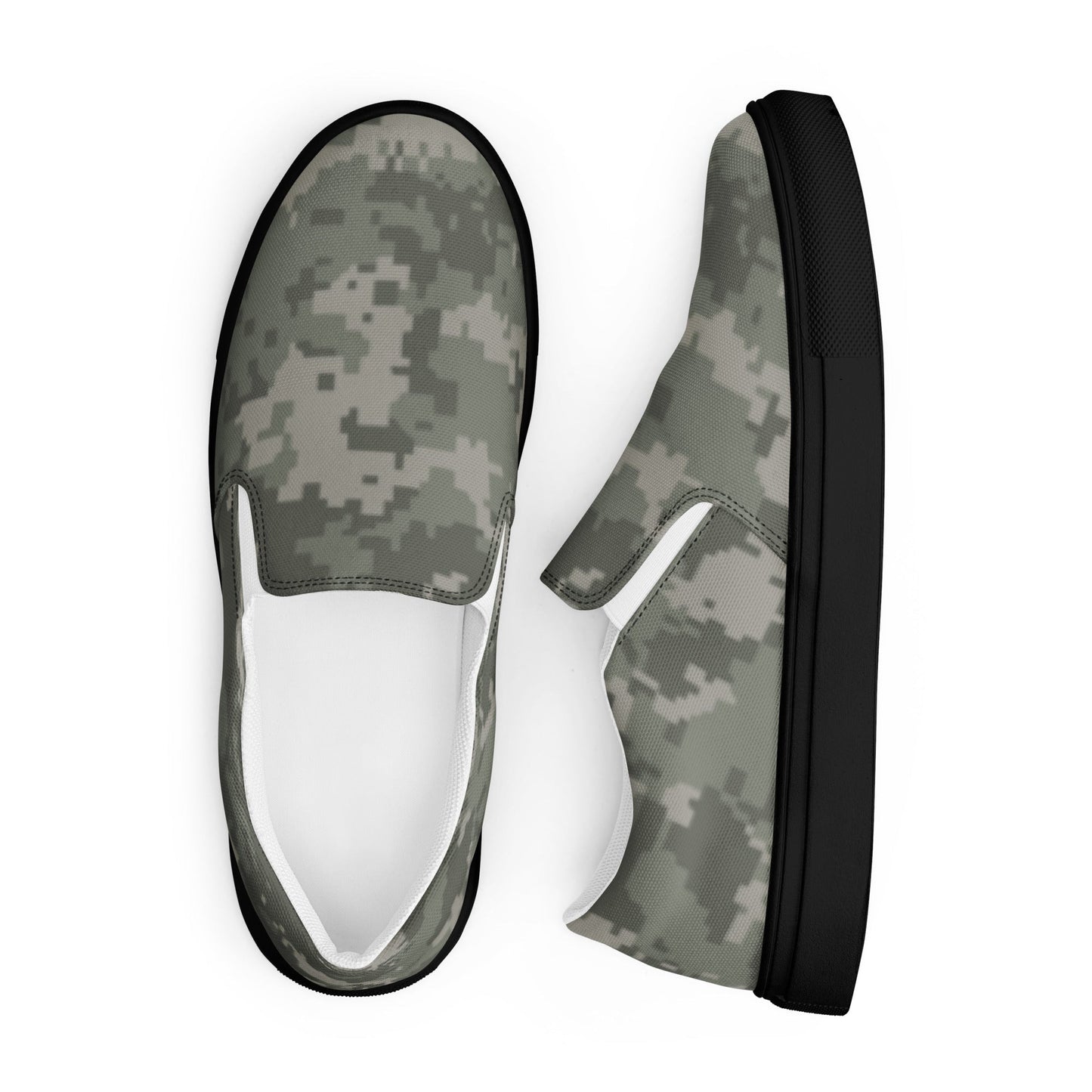 American Digital Army Combat Uniform (ACU) CAMO Mens Slip-On Canvas Shoes
