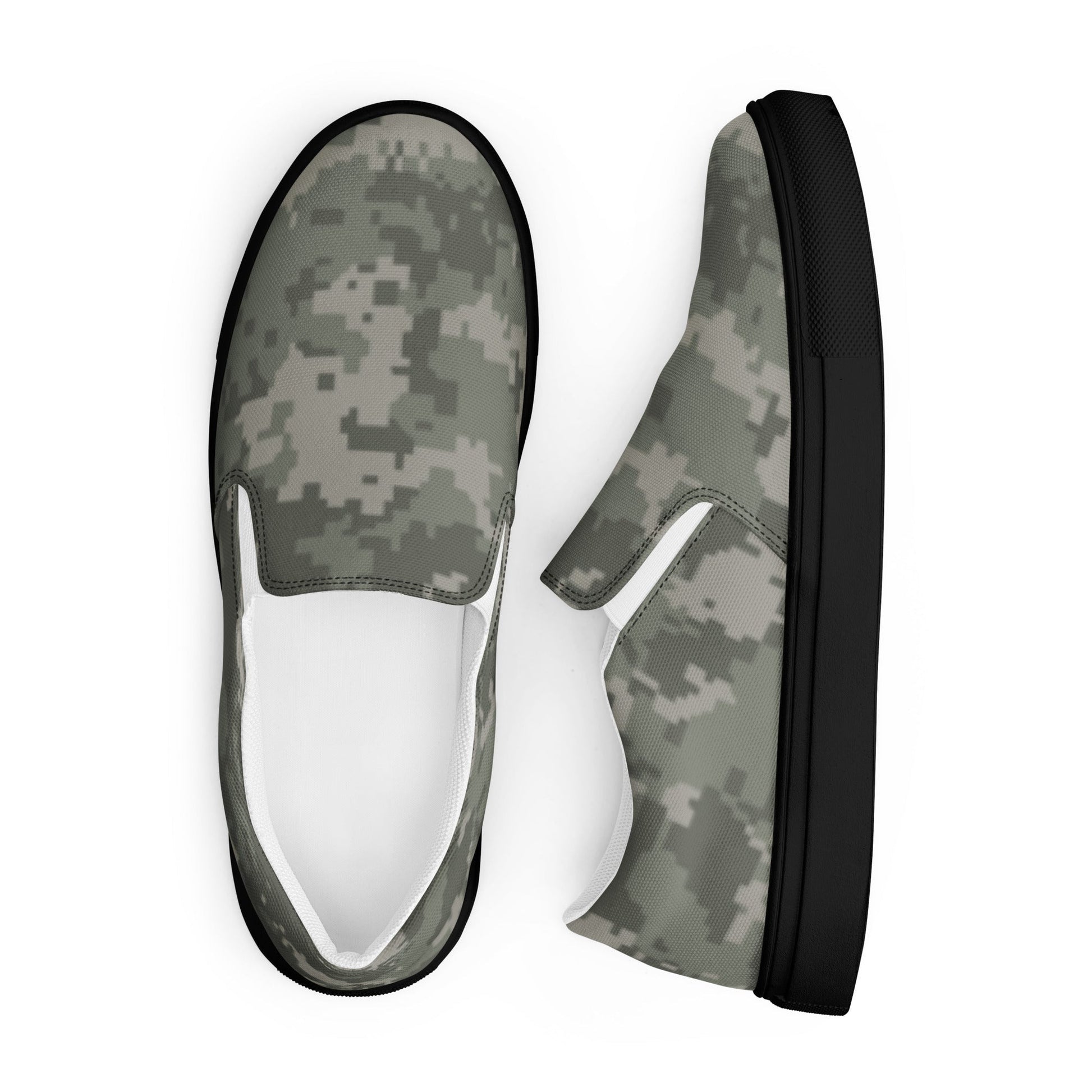 American Digital Army Combat Uniform (ACU) CAMO Mens Slip-On Canvas Shoes