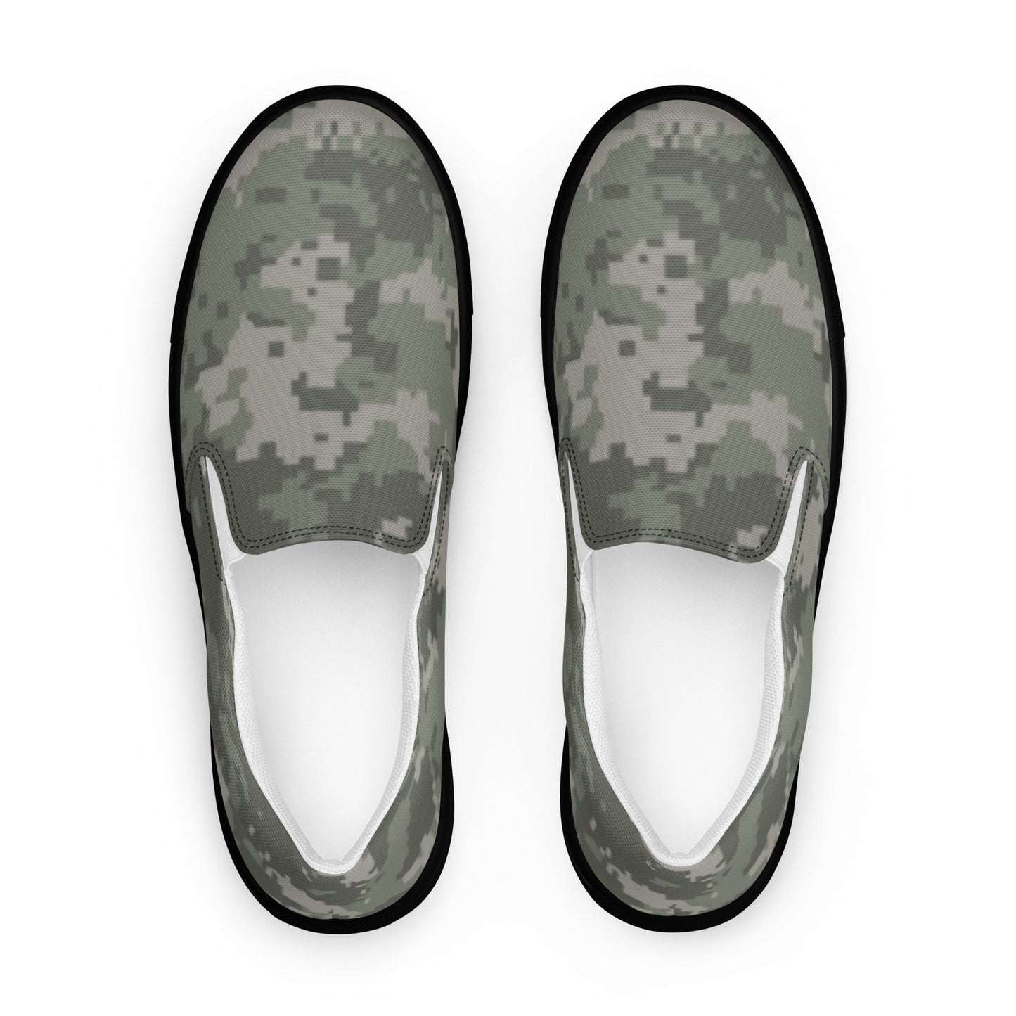 American Digital Army Combat Uniform (ACU) CAMO Mens Slip-On Canvas Shoes