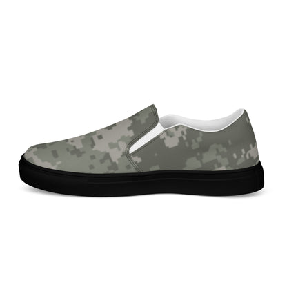 American Digital Army Combat Uniform (ACU) CAMO Mens Slip-On Canvas Shoes