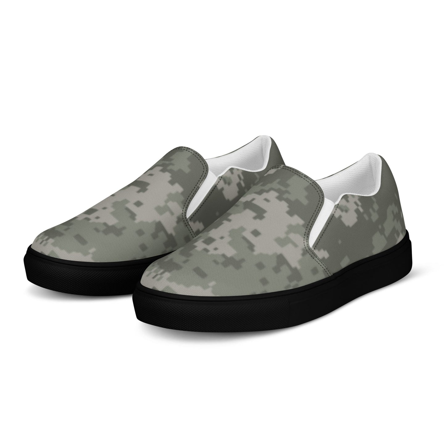 American Digital Army Combat Uniform (ACU) CAMO Mens Slip-On Canvas Shoes