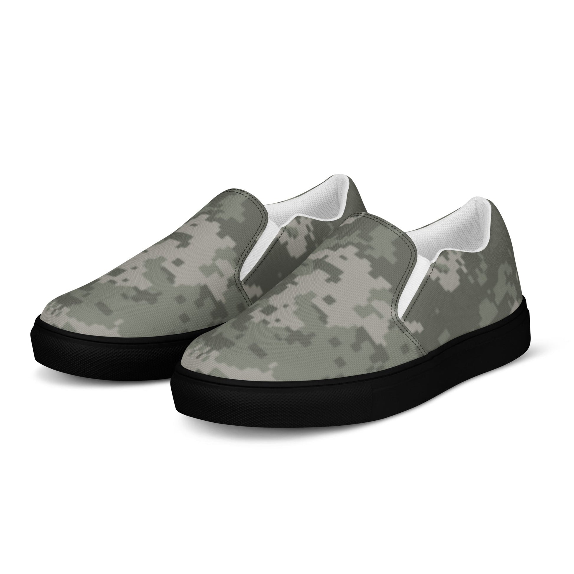 American Digital Army Combat Uniform (ACU) CAMO Mens Slip-On Canvas Shoes