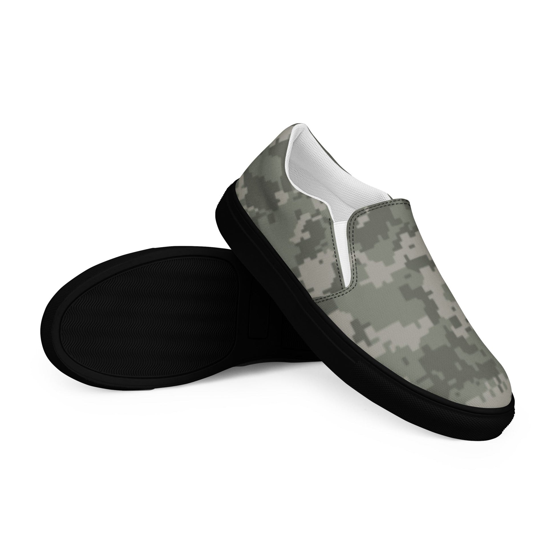 American Digital Army Combat Uniform (ACU) CAMO Mens Slip-On Canvas Shoes