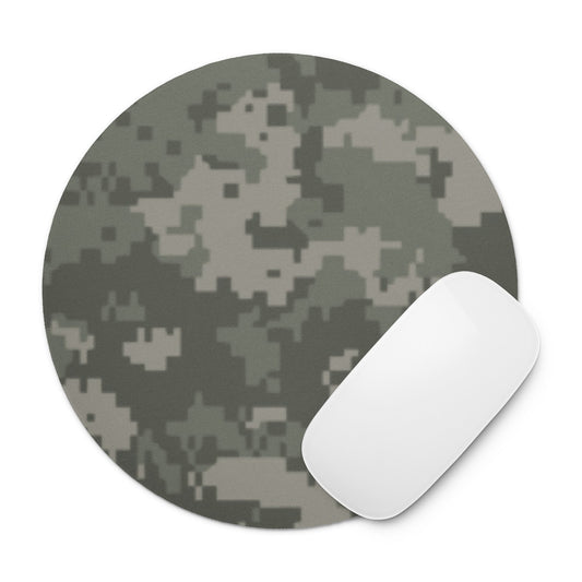 American Digital Army Combat Uniform (ACU) CAMO Round mouse pad - Mouse Pads