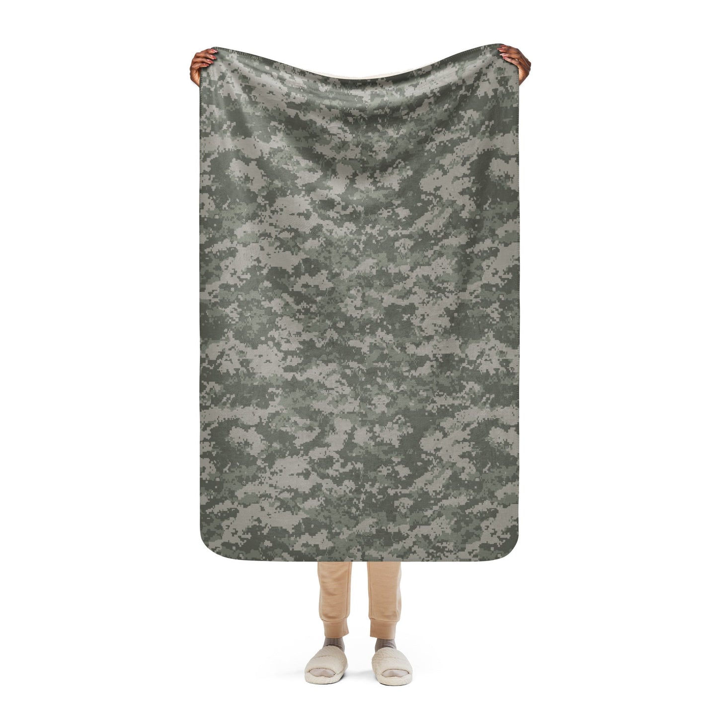 American Digital Army Combat Uniform (ACU) CAMO Sherpa blanket - 37″×57″ - Blankets