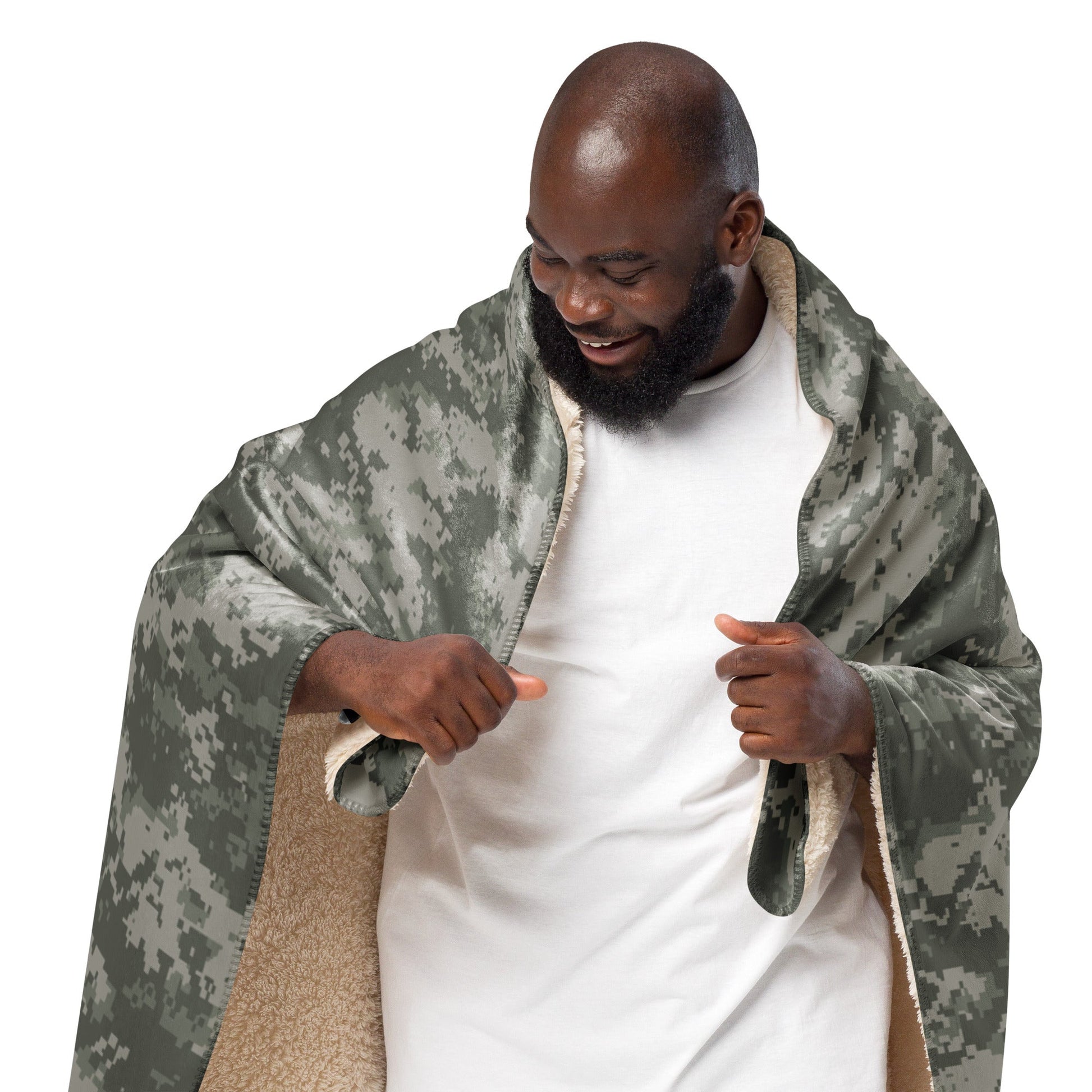 American Digital Army Combat Uniform (ACU) CAMO Sherpa blanket - Blankets