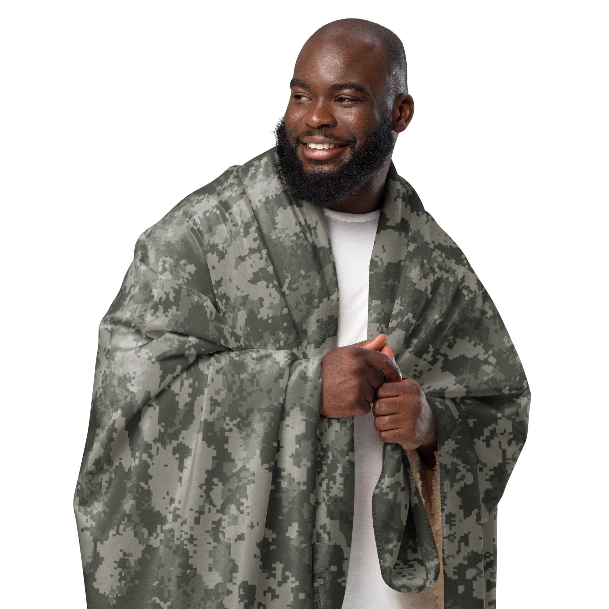 American Digital Army Combat Uniform (ACU) CAMO Sherpa blanket - Blankets