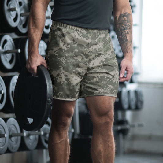 American Digital Army Combat Uniform (ACU) CAMO Unisex Athletic Long Shorts XS