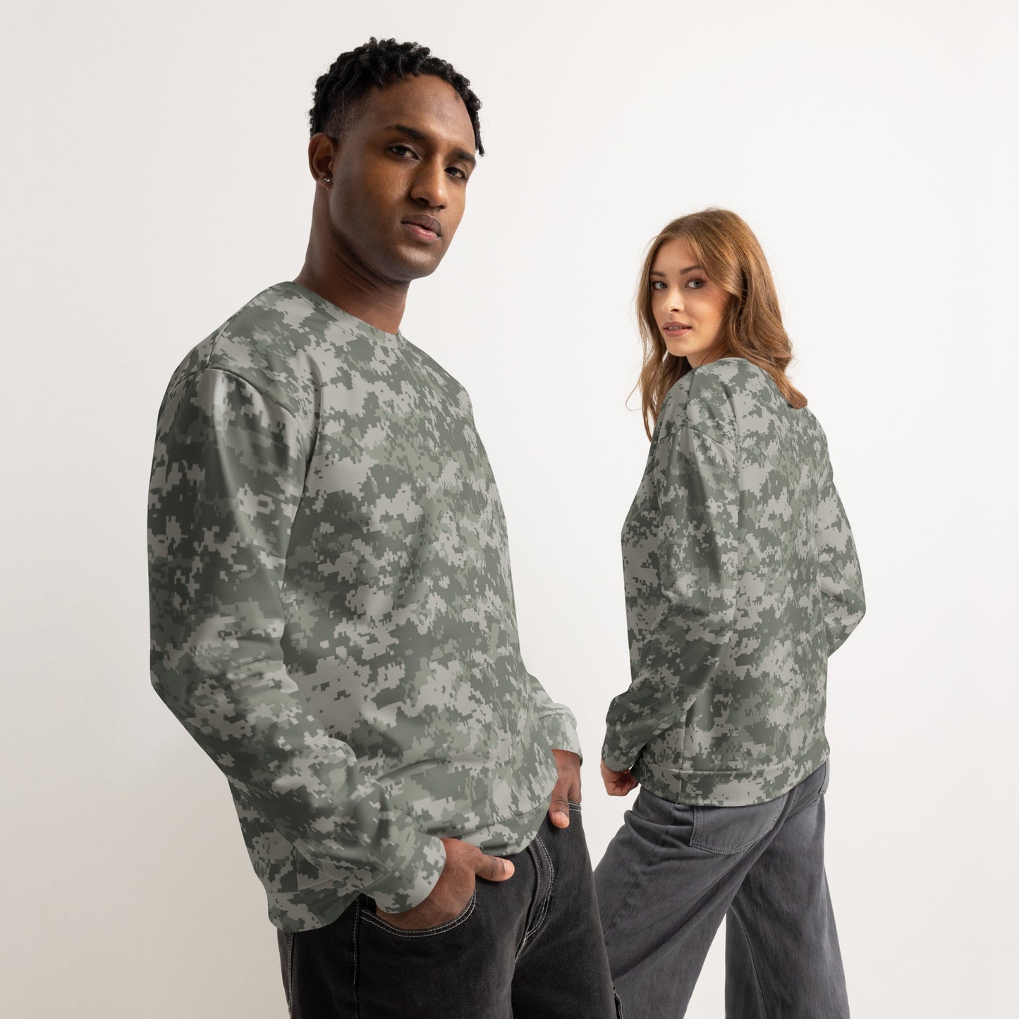 American Digital Army Combat Uniform (ACU) CAMO Unisex cotton sweatshirt - 2XS - Cotton Sweatshirts