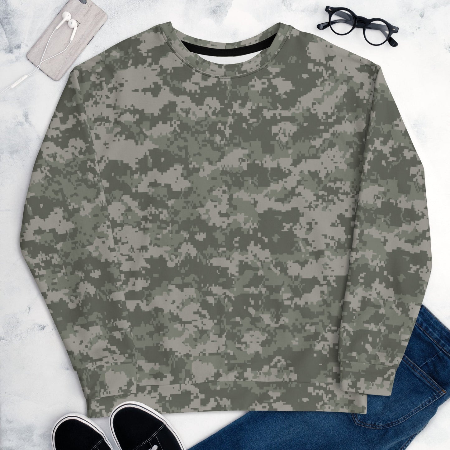 American Digital Army Combat Uniform (ACU) CAMO Unisex Sweatshirt - Sweatshirts