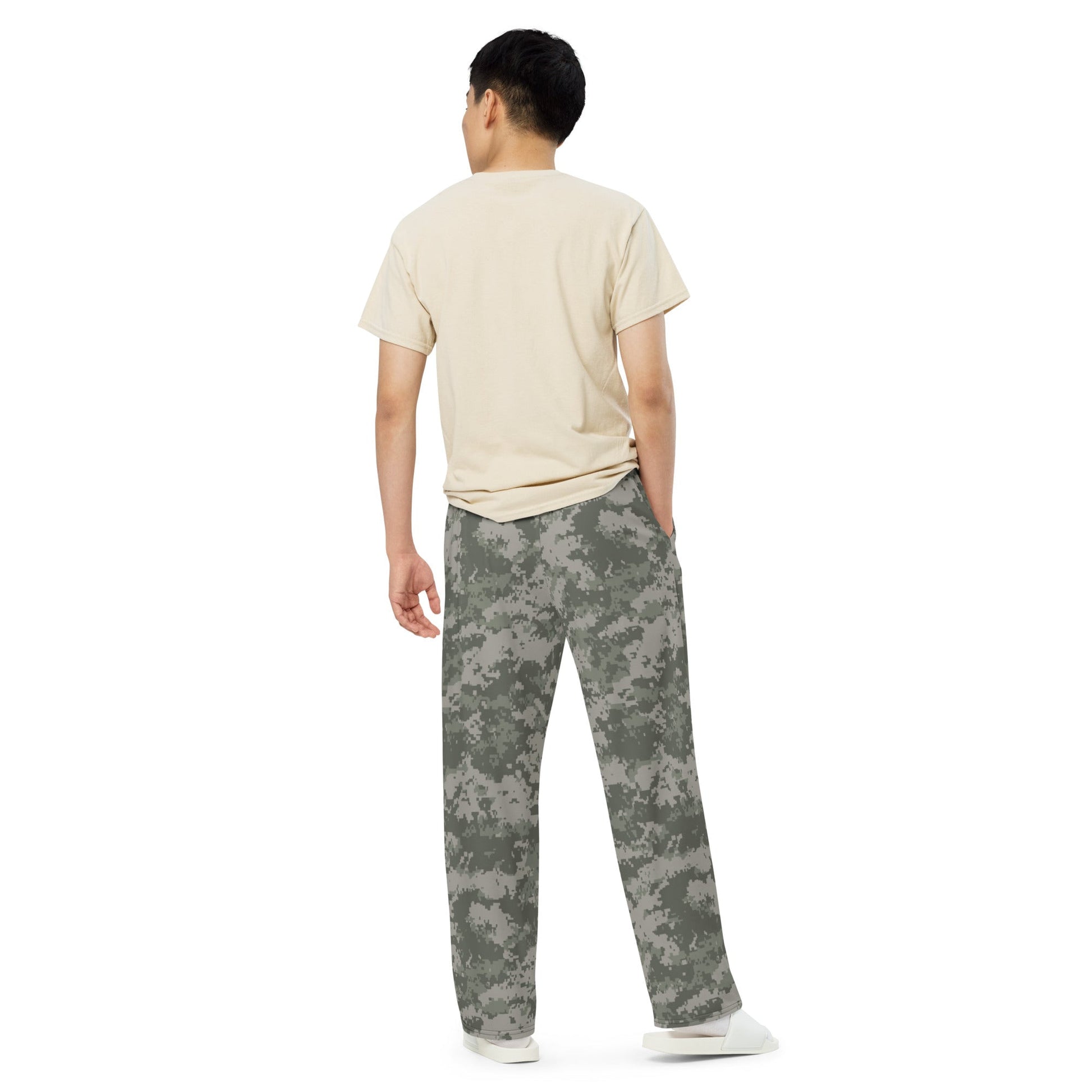 American Digital Army Combat Uniform (ACU) CAMO unisex wide leg pants Wide Pants