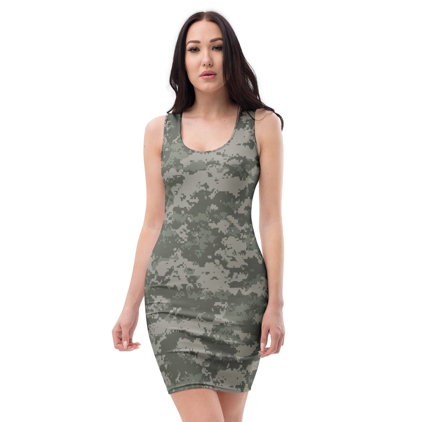 American Digital Army Combat Uniform (ACU) CAMO Womens Bodycon Dress - XS