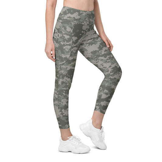 American Digital Army Combat Uniform (ACU) CAMO Womens Leggings with Pockets - 2XS