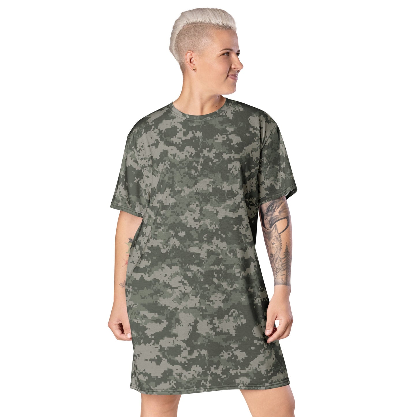 American Digital Army Combat Uniform (ACU) CAMO Womens T-Shirt Dress