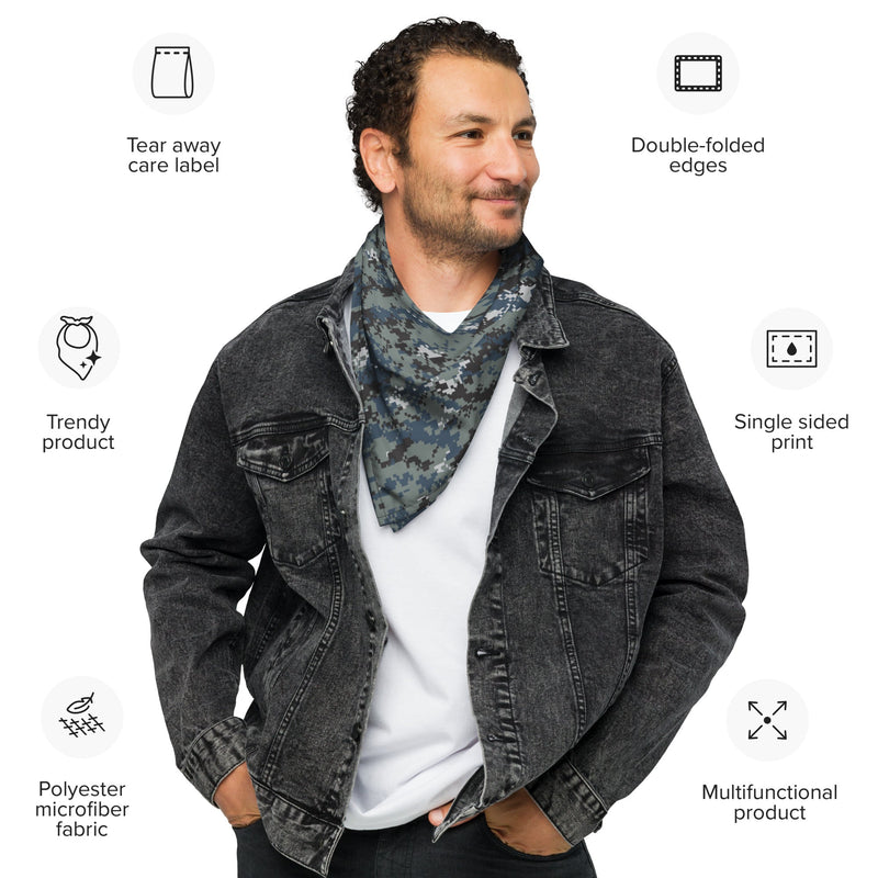 Digital Blueberry CAMO Bandana - Head