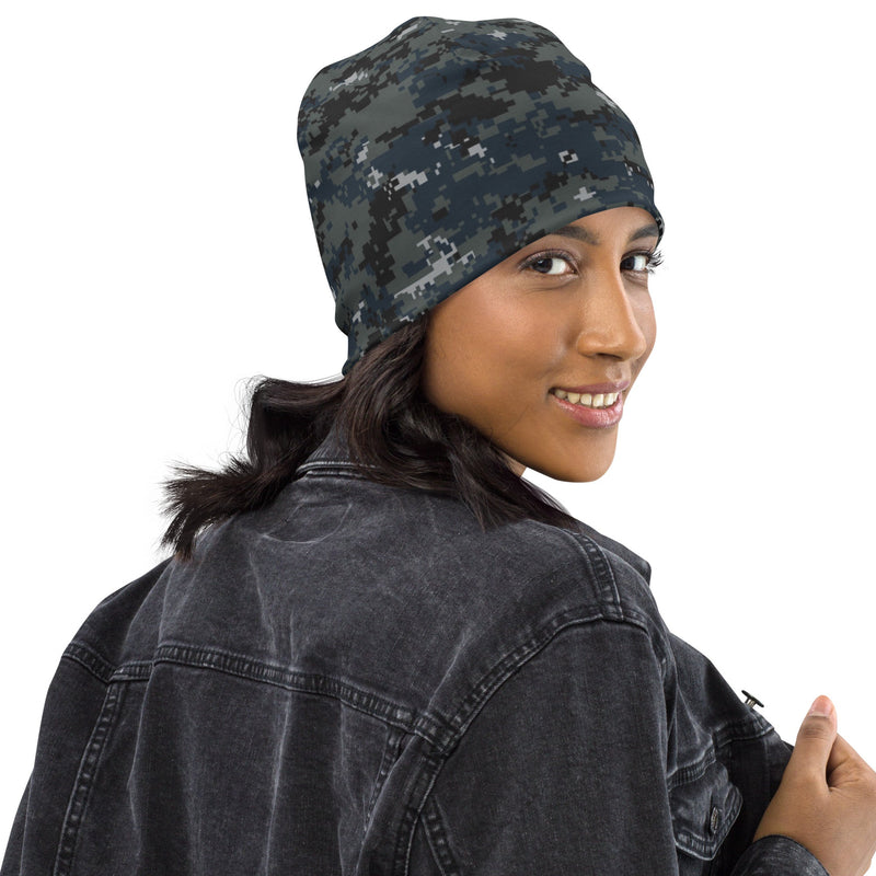 Digital Blueberry CAMO Beanie - Head