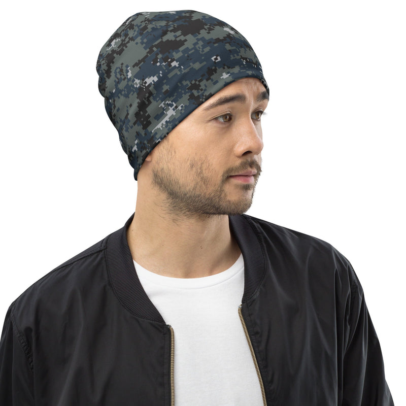 Digital Blueberry CAMO Beanie - Head