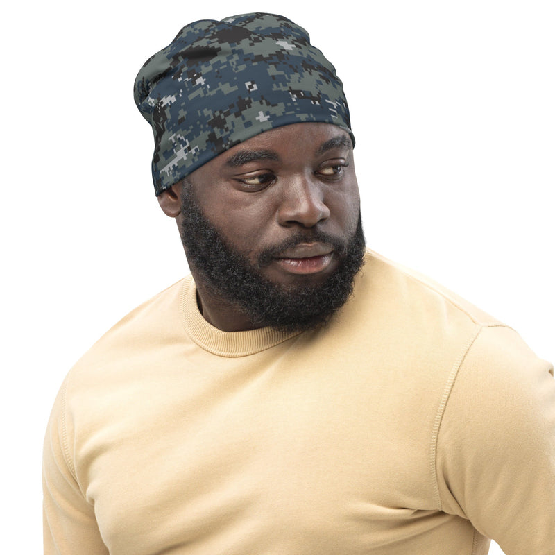 Digital Blueberry CAMO Beanie - Head