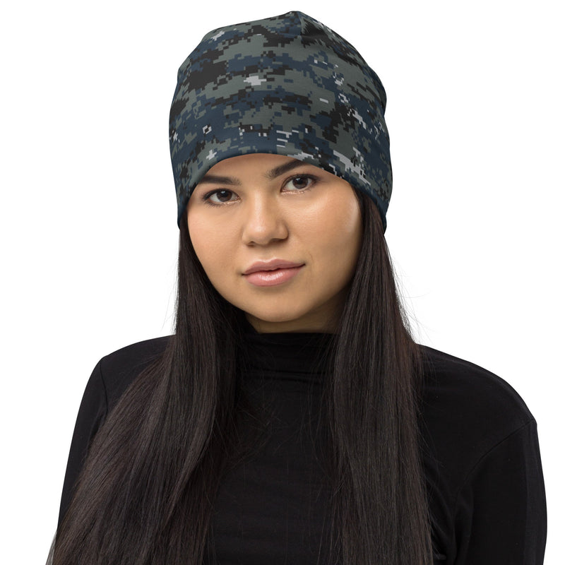 Digital Blueberry CAMO Beanie - Head