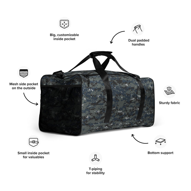 Digital Blueberry CAMO Duffle Bag