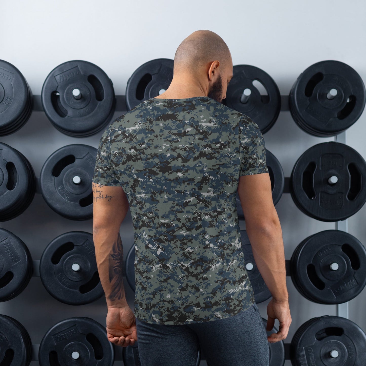 American Digital Blueberry CAMO Mens Athletic T-shirt - T-Shirts