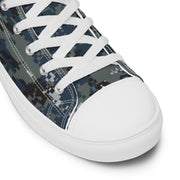 Digital Blueberry CAMO Mens High-Top Canvas Shoes