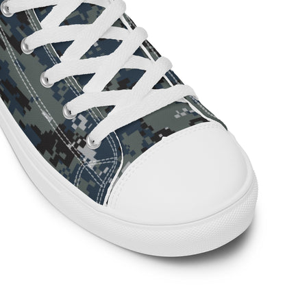 American Digital Blueberry CAMO Mens high top canvas shoes - High Top Canvas Shoes