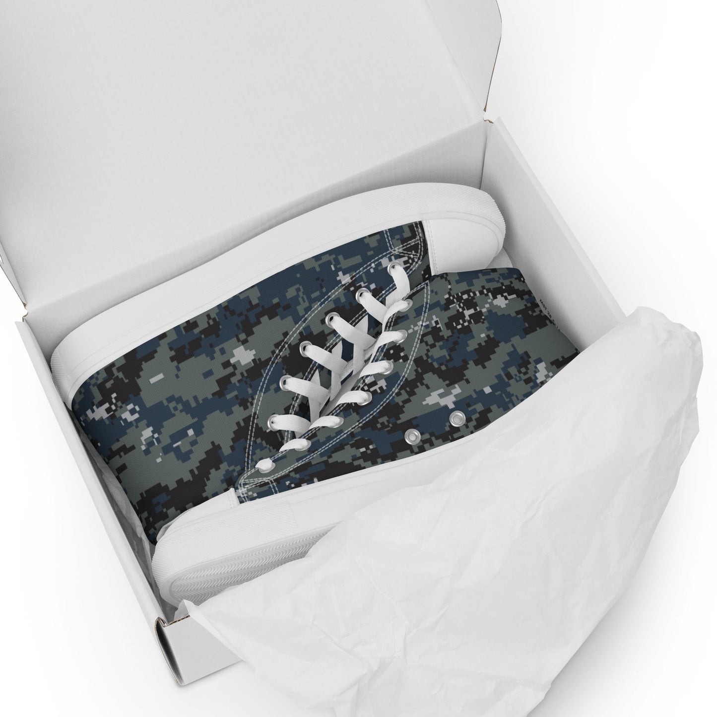 American Digital Blueberry CAMO Mens high top canvas shoes - High Top Canvas Shoes
