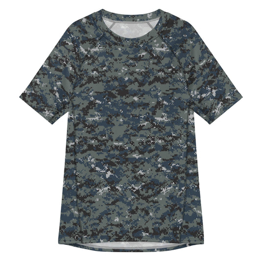 American Digital Blueberry CAMO Mens Short-Sleeve Rash Guard - 2XS - Short-sleeve Guards