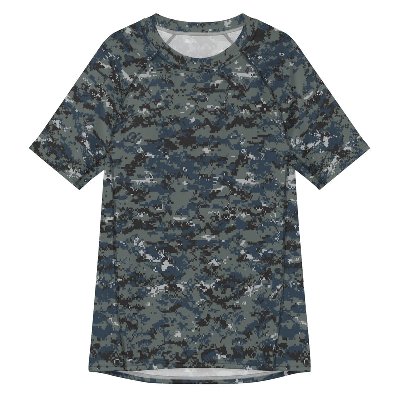 Digital Blueberry CAMO Mens Short-Sleeve Rash Guard - 2XS - SS