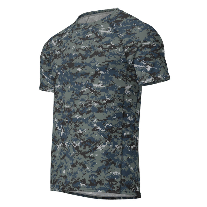Digital Blueberry CAMO Mens Short-Sleeve Rash Guard - SS