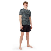 Digital Blueberry CAMO Mens Short-Sleeve Rash Guard - SS