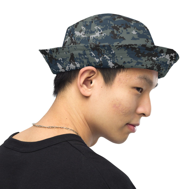 Digital Blueberry CAMO Reversible Bucket Hat - Head