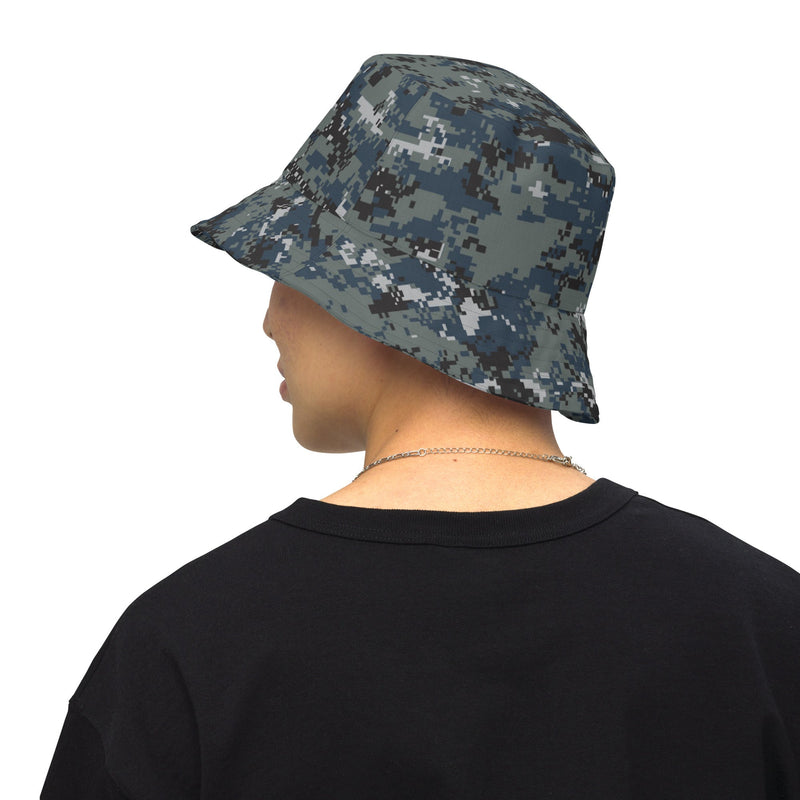 Digital Blueberry CAMO Reversible Bucket Hat - Head