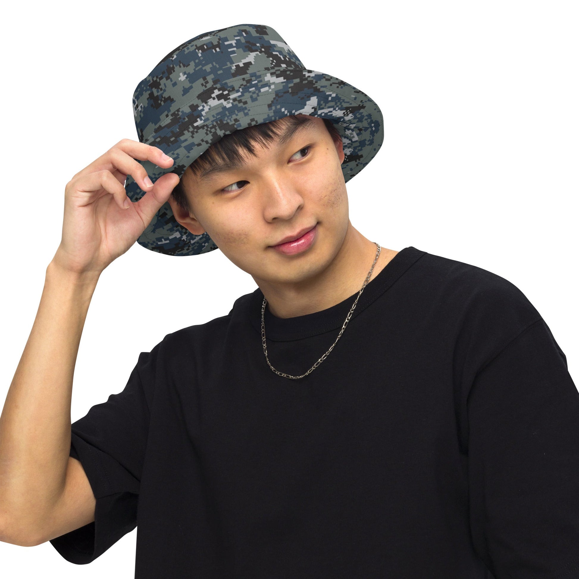 American Digital Blueberry CAMO Reversible bucket hat - Bucket Hats