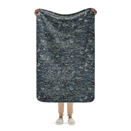 Digital Blueberry CAMO Sherpa Blanket - 37″×57″