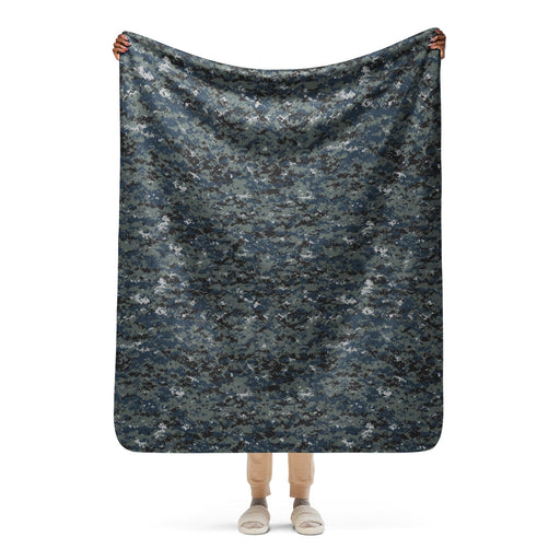 Digital Blueberry CAMO Sherpa Blanket - 50″×60″