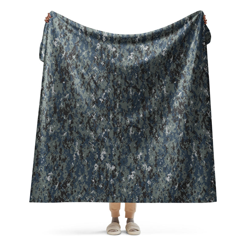 Digital Blueberry CAMO Sherpa Blanket - 60″×80″