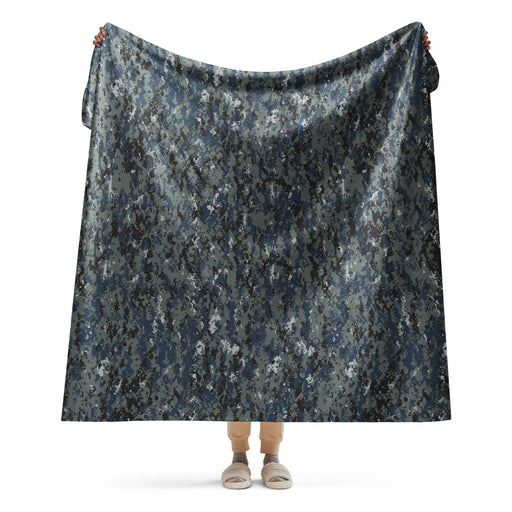 Digital Blueberry CAMO Sherpa Blanket - 60″×80″