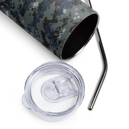 American Digital Blueberry CAMO Stainless steel tumbler - Steel Tumblers