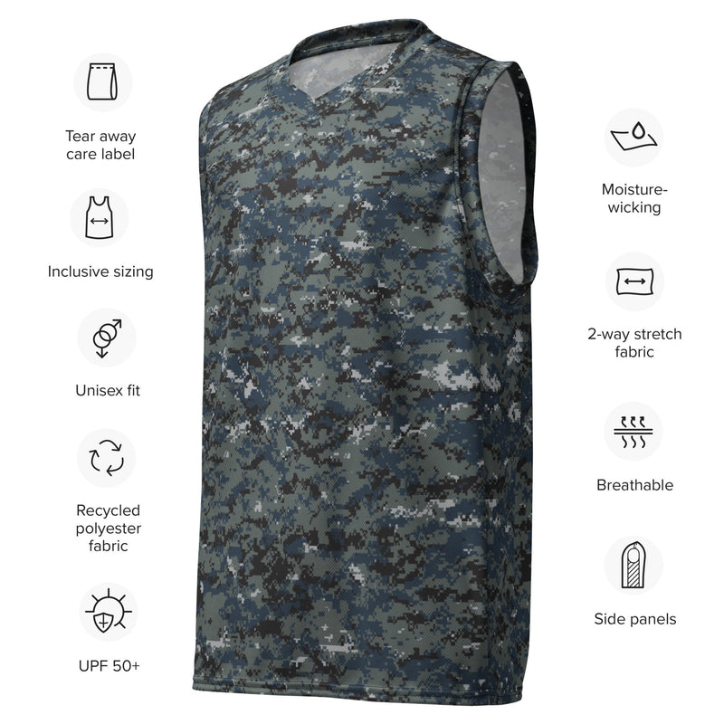 Digital Blueberry CAMO Unisex Basketball Jersey
